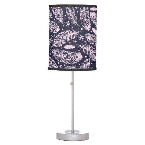 Feathery Fantasy Romantic Pattern Creation Table Lamp