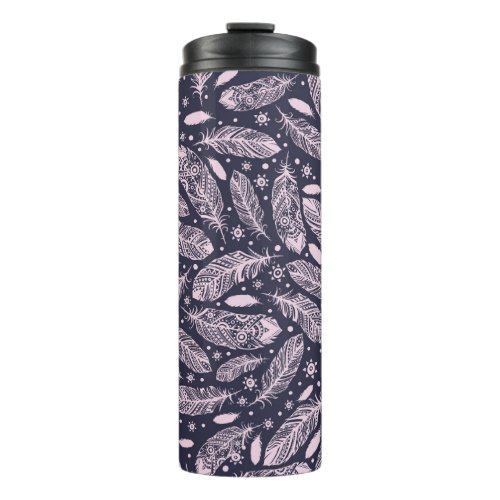 Feathery Fantasy Romantic Pattern Creation Thermal Tumbler
