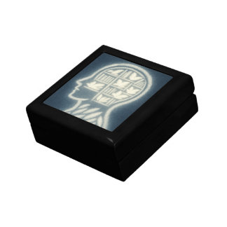 Feathery Head Filled With Glowing White Books Gift Box
