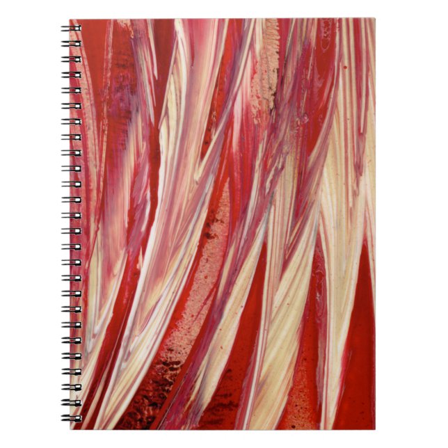 Feathery Pink Fringe Notebook (Front)