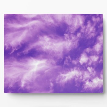 Feathery Purple Sky Plaque by purplestuff at Zazzle