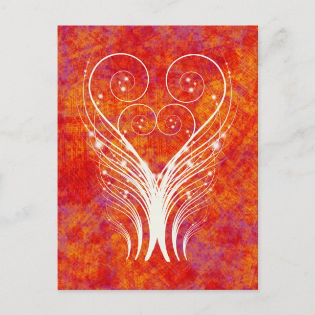 FEATHERY SWIRLS POSTCARD (Front)