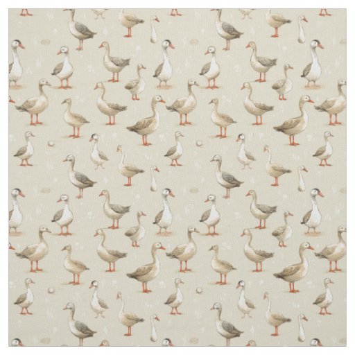 Feathery Wings: Whimsy Geese Fabric