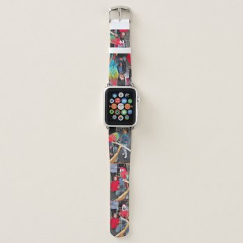 Feature 5 Of Your Photos Precious Memories Apple Watch Band by MyDesignStudio at Zazzle