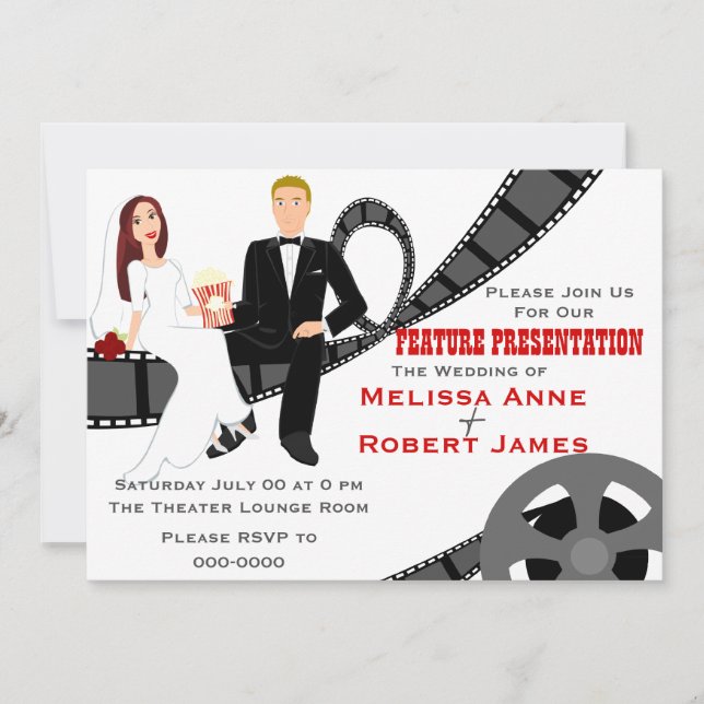 Feature Presentation Wedding Invitation (Front)
