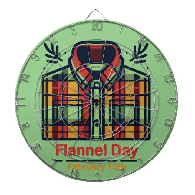Feb 10th - Flannel Day Dart Board (Front)