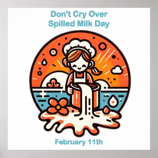 Feb 11th - Dont Cry Over Spilled Milk Day Poster (Front)