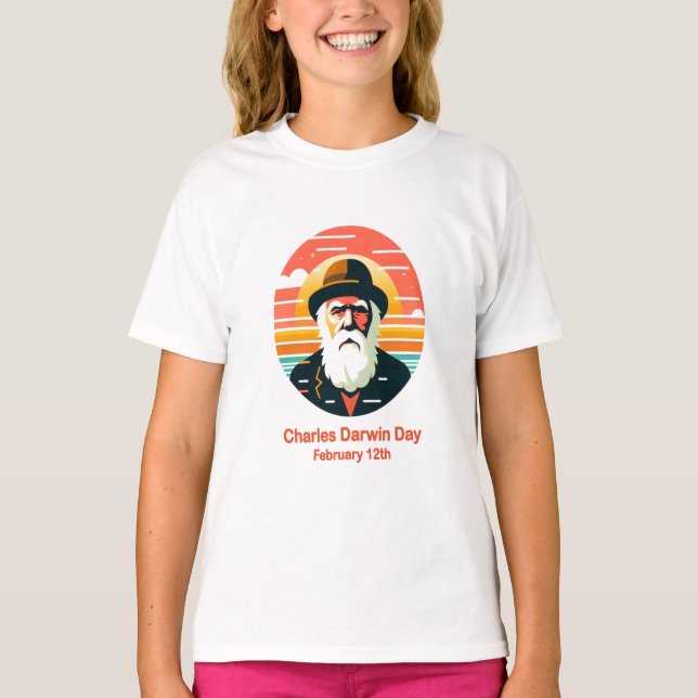 Feb 12th Charles Darwin Day T-Shirt (Front)