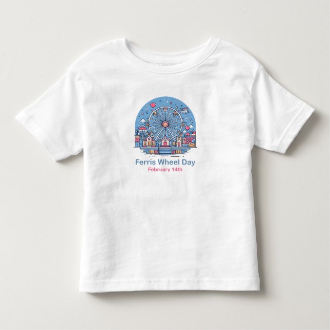 Feb 14th Ferris Wheel Day Toddler T-shirt (Front)