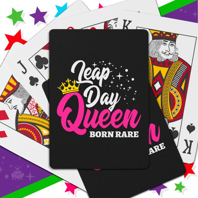Feb 29 Leap Day Queen Leap Year Birthday Born Rare Poker Cards (Creator Uploaded)
