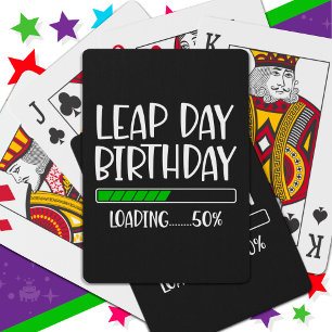 Feb 29th Leap Day Birthday 50% Loading Leap Year Poker Cards
