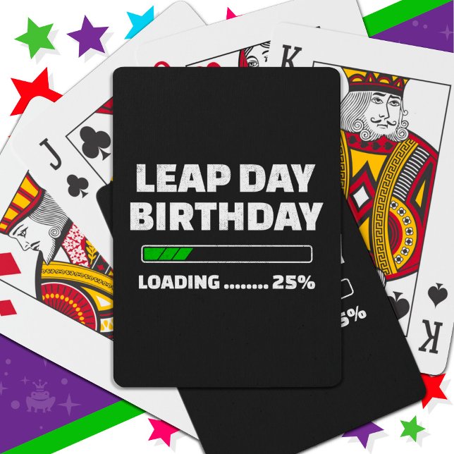 Feb 29th Leap Year Birthday 25% Loading Leap Day Poker Cards (Creator Uploaded)