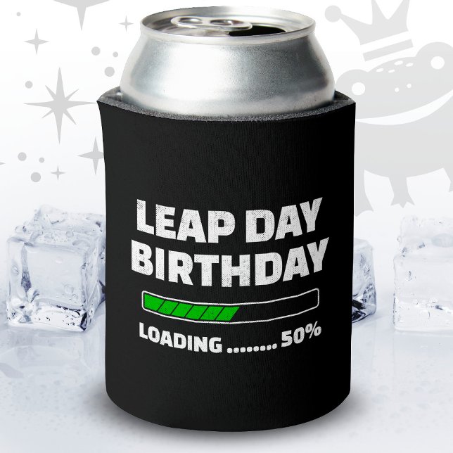 Feb 29th Leap Year Birthday 50% Loading Leap Day Can Cooler (Creator Uploaded)