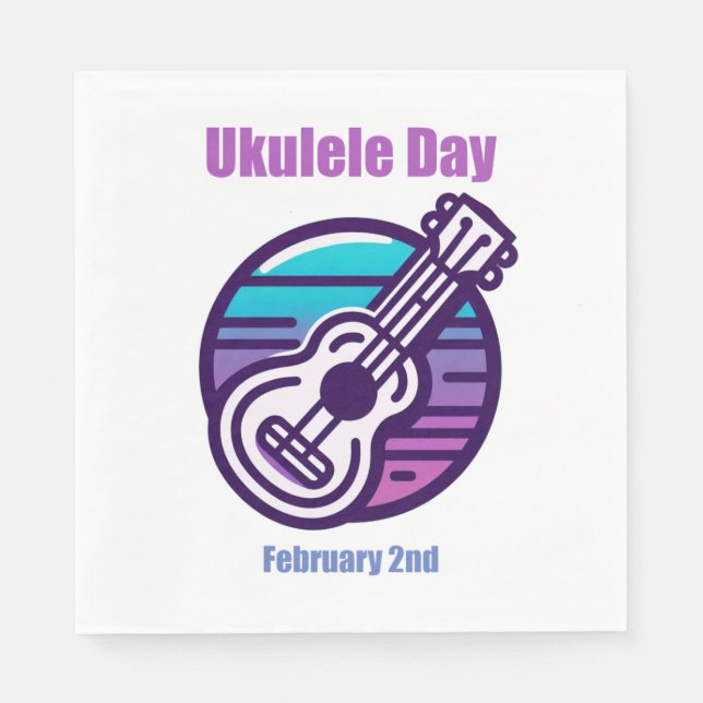 Feb 2nd - Ukulele Day Napkins (Front)