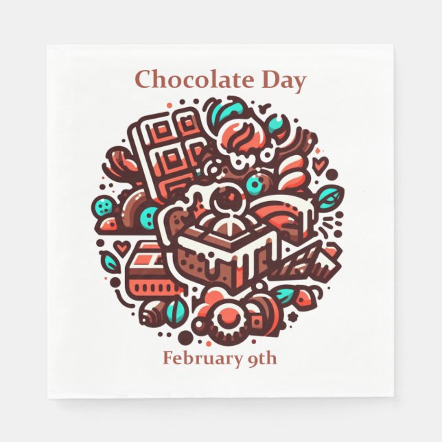 Feb 9th - Chocolate Day Napkins (Front)