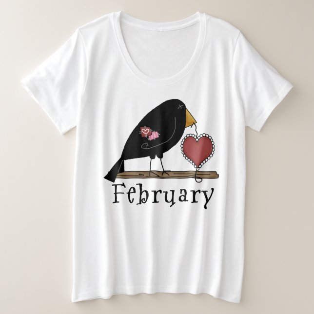 Feb. Gal-  Women's Plus-Size Basic T-Shirt (Design Front)