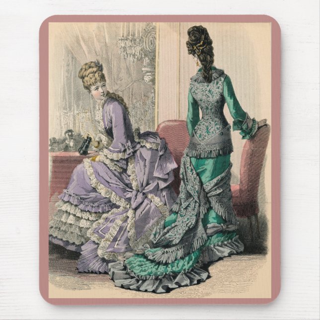February 1877 Victorian fashions print Mouse Pad (Front)