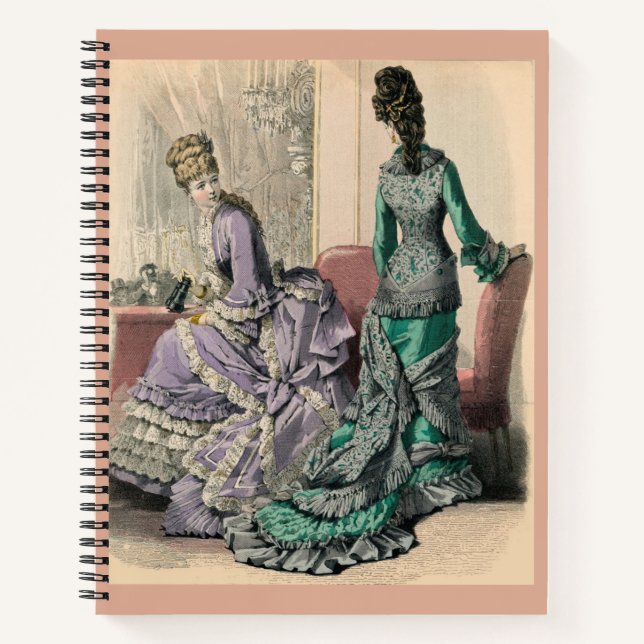 February 1877 Victorian fashions print Notebook (Front)