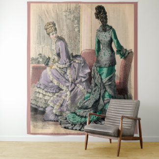 February 1877 Victorian fashions print Tapestry