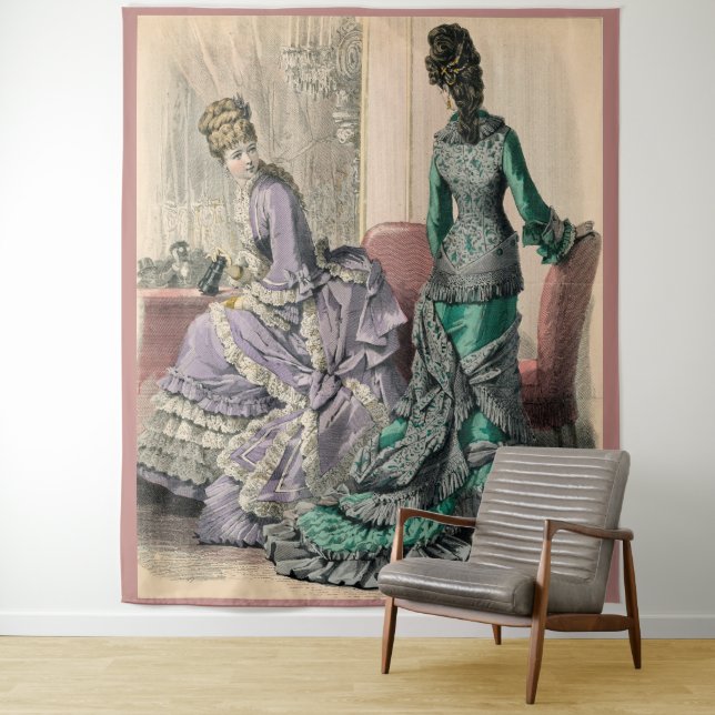 February 1877 Victorian fashions print Tapestry (In Situ)