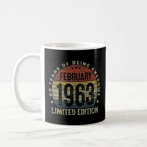 February 1963 60 Year Old 60th Birthday  Vintage 1 Coffee Mug