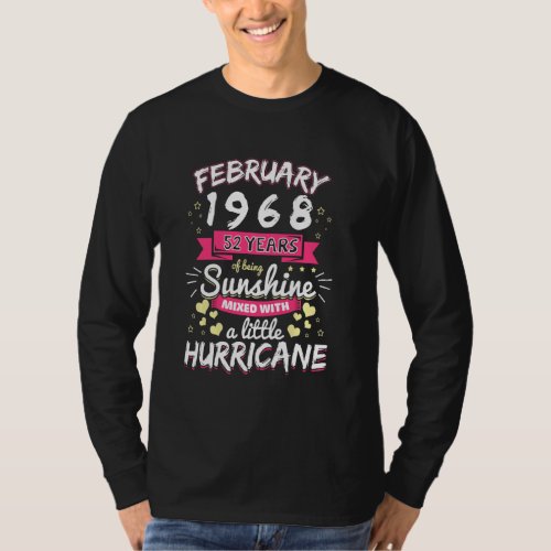 February 1968 Girl 52 Years Being Sunshine Mixed H T_Shirt