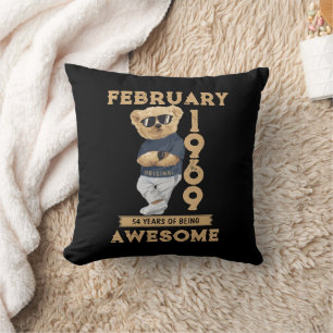February 1969 54 Years Of Being Awesome Throw Pillow