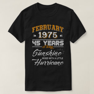 February 1975 45 Years Wedding Anniversary Gifts T-Shirt