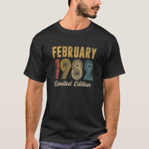 February 1982 Limited Edition 40th Birthday 40 T-Shirt