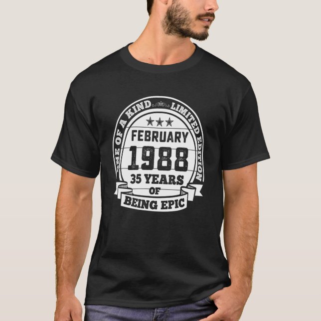 February 1988 35th Birthday  35 Years Of Being Epi T-Shirt (Front)