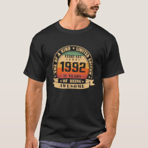 February 1992 Retro 31st Birthday 31 Year Of Being T-Shirt