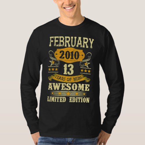 February 2010  13 Year Of Being Awesome T_Shirt