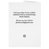 February 2012 Hoar Frost Grand Forks, North Dakota (Back)