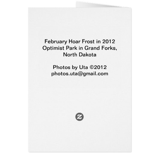 February 2012 Hoar Frost Grand Forks, North Dakota (Back)