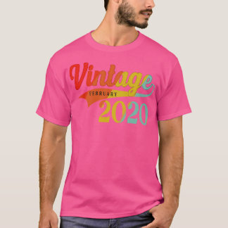 February 2020 Birthday Vintage February 2020 Aweso T-Shirt