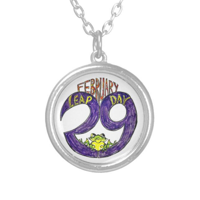 February 29 silver plated necklace (Front)