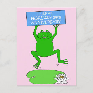 February 29th Anniversary Congratulations Postcard