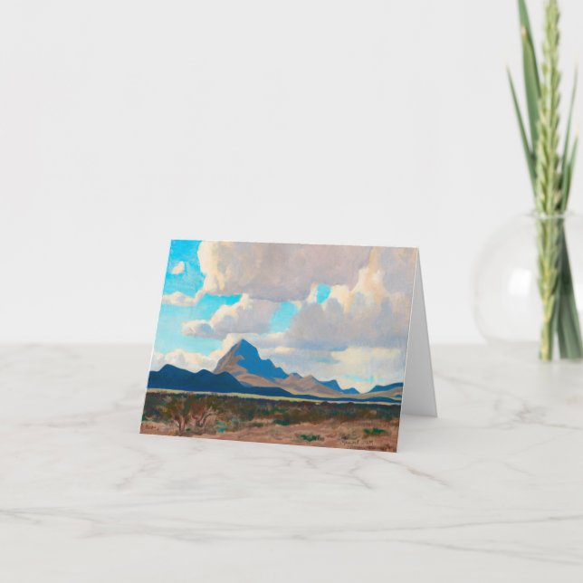 February Afternoon, Tucson Mountains by Dixon Thank You Card (Front)