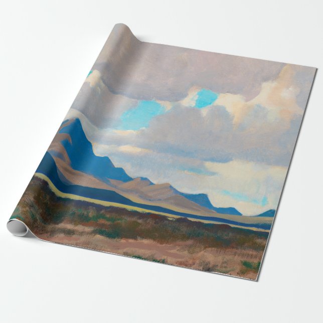 February Afternoon, Tucson Mountains by Dixon Wrapping Paper (Unrolled)