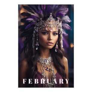 *~* FEBRUARY  AP53 Headdress AMETHYST Boho Photo Print