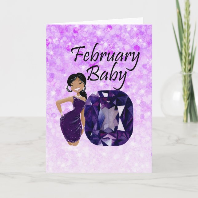 February Baby Card (Front)