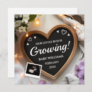 February Birth Flower Baby Announcement