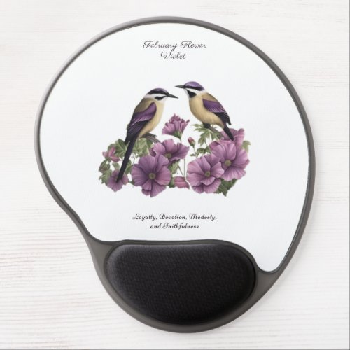 February Birth Month Flower _ Birthday Gift    Gel Mouse Pad