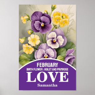 February Birth Month Flower Christian Wall Art