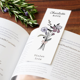 February Birth Month Flower Personalized Bookmarks
