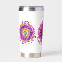 February Birth Month Flowers Zen Mandala Art