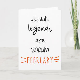 February birthday, February birthday quotes Card