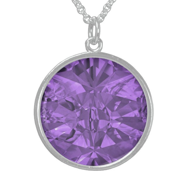 February Birthstone Amethyst Necklace (Front)