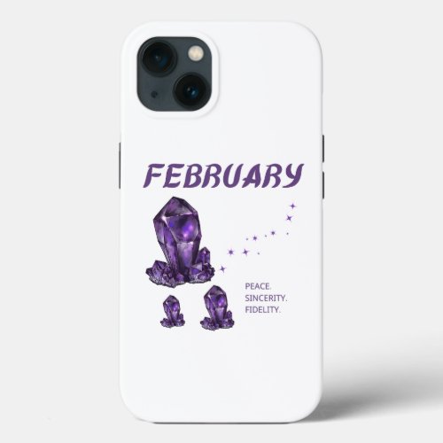 February Birthstone Amethyst Purple Color iPhone 13 Case