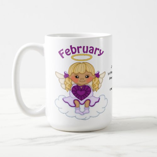 February Birthstone Angel Blonde Coffee Mug